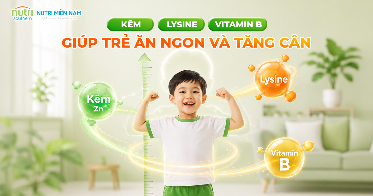 Siro Kẽm Ăn Ngon: Bộ Ba Kẽm, Lysine Và Vitamin B Giúp Trẻ Biếng Ăn Tăng Cân Tốt Hơn