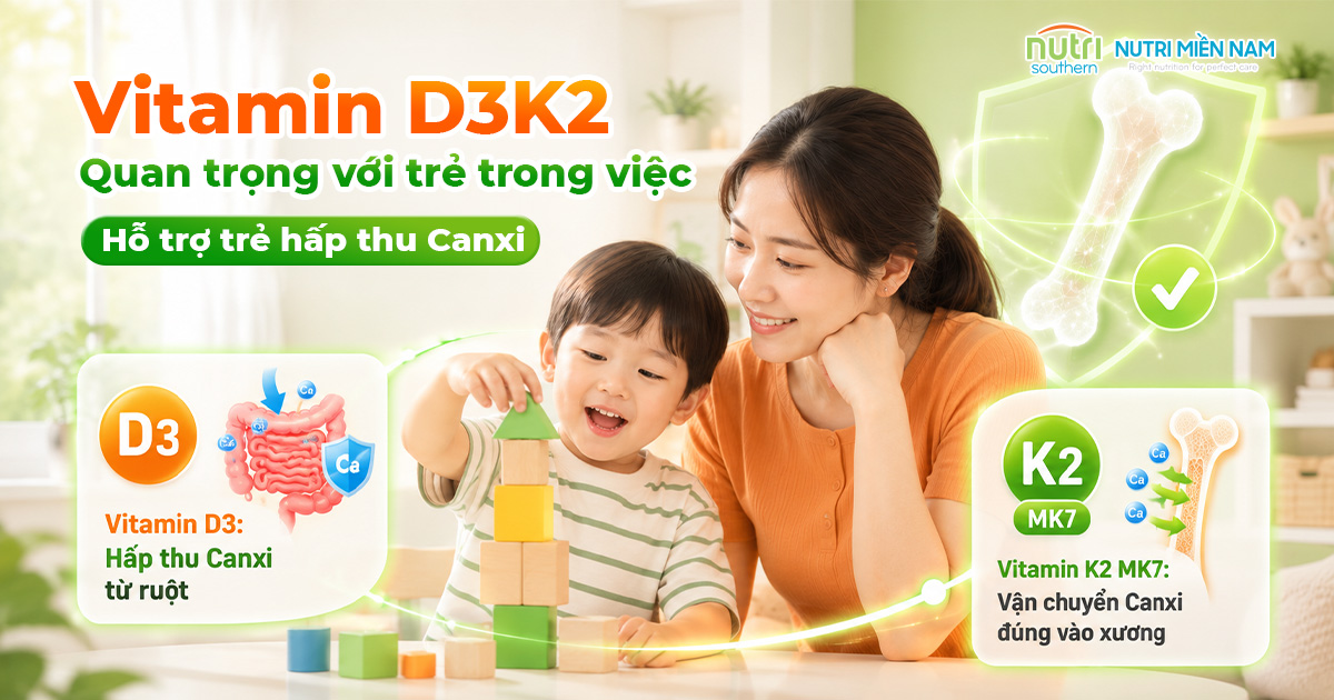 7 Tiêu Chí 'Vàng' Chọn Vitamin D3K2 Giúp Trẻ Tăng Chiều Cao Vượt Trội