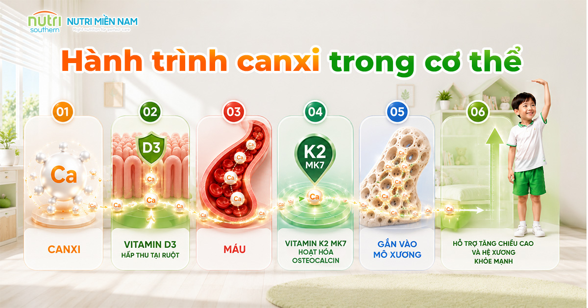 Hành Trình Gắn Canxi Vào Xương Giúp Trẻ Tăng Chiều Cao | Mequib 1