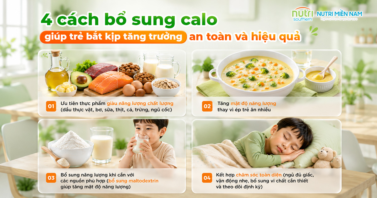 Vì Sao Chỉ Bổ Sung Calo Chưa Đủ Giúp Trẻ Bắt Kịp Tăng Trưởng?