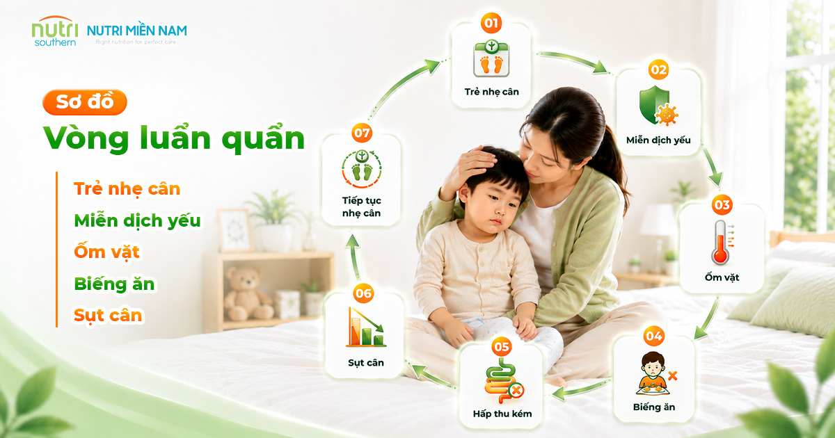 Vì Sao Trẻ Nhẹ Cân Dễ Ốm Vặt Hơn Bạn Bè Cùng Tuổi?