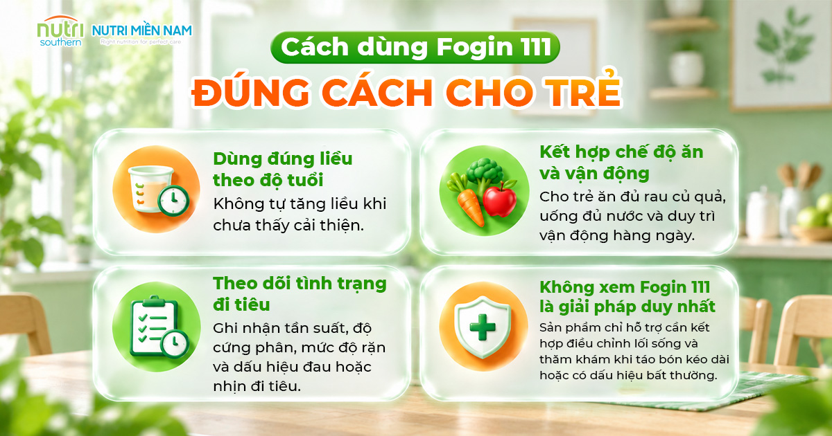 Fogin 111 Dùng Cho Trẻ Mấy Tuổi? Cách Dùng Theo Từng Độ Tuổi
